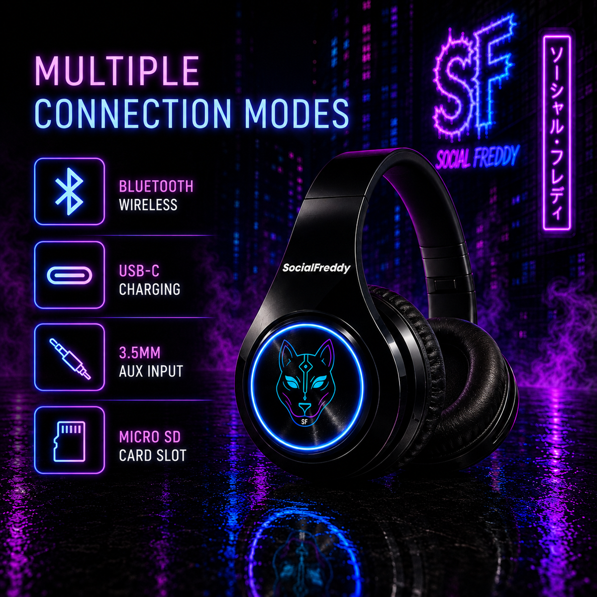 SocialFreddy Pulse Headphones
